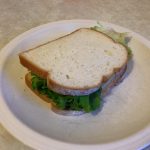 Cheese and lettuce sandwich