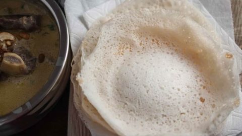Kerala Style Appam (Rice and coconut pancake)