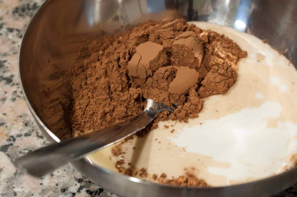 No Bake Eggless Chocolate Marie Biscuit CondensedMilk Pudding A