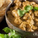 Soya chunks cooked in rich onion tomato masala gravy with spices, cashew, and cream. A healthy and tasty side dish that goes well with rice, chapathi and other Indian breads.