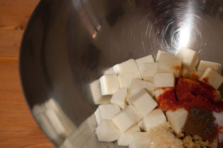 Indian cottage cheese / Paneer shallow fried with ginger-garlic, spices, and curry leaves. This paneer fry is an easy and yummy appetizer for any occasions.