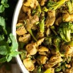 Chicken and broccoli cooked and sauteed in ginger garlic, pepper, and spices. This Indian Healthy Chicken and Broccoli Stir Fry is an easy and tasty side-dish with rice, roti, and any Indian bread. A quick recipe which you can make for a weekday dinner.