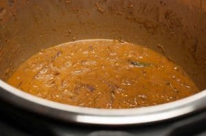 An easy peasy Instant Pot Indian beef curry recipe, well flavored with spices. An authentic Kerala style beef curry pressure cooked in an Instant Pot. It goes well with chapati, parotta/paratha, pathiri (rice bread), any rice variants ( pulao, ghee rice, regular rice), appam (rice pancake) or any other Indian breads. This curry works out well for Paleo/Gluten-free/Keto lifestyle.