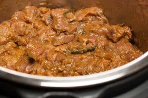 An easy peasy Instant Pot Indian beef curry recipe, well flavored with spices. An authentic Kerala style beef curry pressure cooked in an Instant Pot. It goes well with chapati, parotta/paratha, pathiri (rice bread), any rice variants ( pulao, ghee rice, regular rice), appam (rice pancake) or any other Indian breads. This curry works out well for Paleo/Gluten-free/Keto lifestyle.