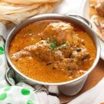 Chicken curry well flavored with spices and coconut milk. An easy and delicious Instant Pot Indian chicken curry recipe that you can quickly make even on a weekday. It goes well with chapati, paratha, any rice variants ( pulao, ghee rice, regular rice), appam (rice pancake) or any other Indian breads.