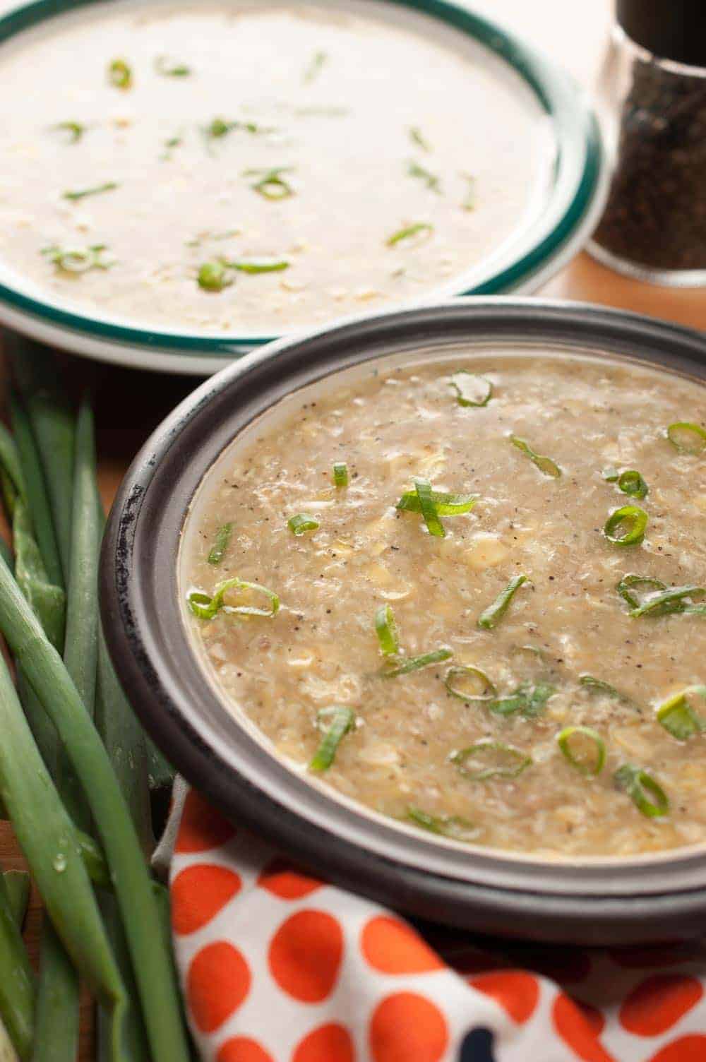 Fresh corns pressure cooked, simmered along with chicken and then drizzled with beaten egg. This classic Instant Pot Indian Sweet Corn Chicken Soup recipe is quick and easy to make, full of delicious flavor. A very popular soup in an Indo Chinese restaurant.