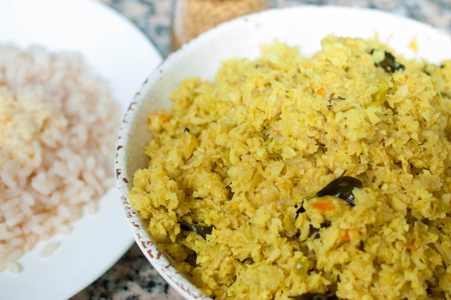 Kerala style cabbage stir fry with coconut, ginger-garlic and green chilly.Cabbage thoran is one of the side dishes for Kerala Onam Sadya! A simple and healthy side dish that goes well with rice.  It’s also called as “cabbage upperi” in the central part of Kerala