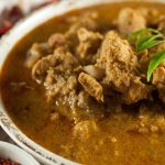 Chicken curry well flavored with roasted coconut and spices. This recipe is a Malabari delicacy. It goes well with pathiri, kerala porotta, any sort of rice variants (ghee rice, pulao, normal rice), chapathi, appam or any other Indian breads.