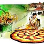 So, once a year, all the Malayalees get dressed to the nines, decorate their house with artistic floral displays (pookkalams) and prepare the feast of a lifetime in honour of the visiting king, so that he can see all his subjects are blooming and prosperous. 