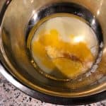 Combine the buttermilk, oil, eggs, and vanilla.