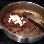 While making the masala for puff pastry, once onion and the masalas are sauteed, add chopped paneer pieces