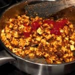 While making masala for puff pastry, Mix paneer with the prepared masala gravy. Add ketchup and soya sauce to taste