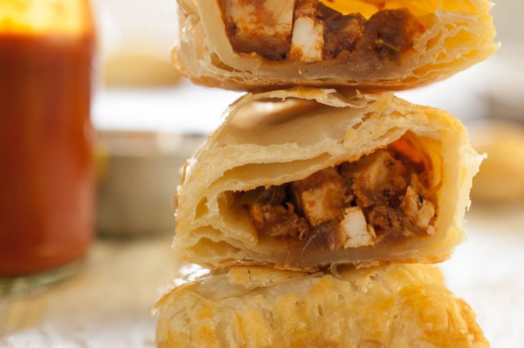 Indian Style Paneer Puff Pastry A Little Bit of Spice