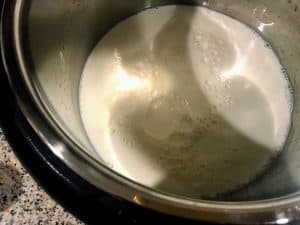 Boil the milk in an instant pot.