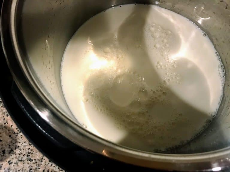 Boil the milk in an instant pot.