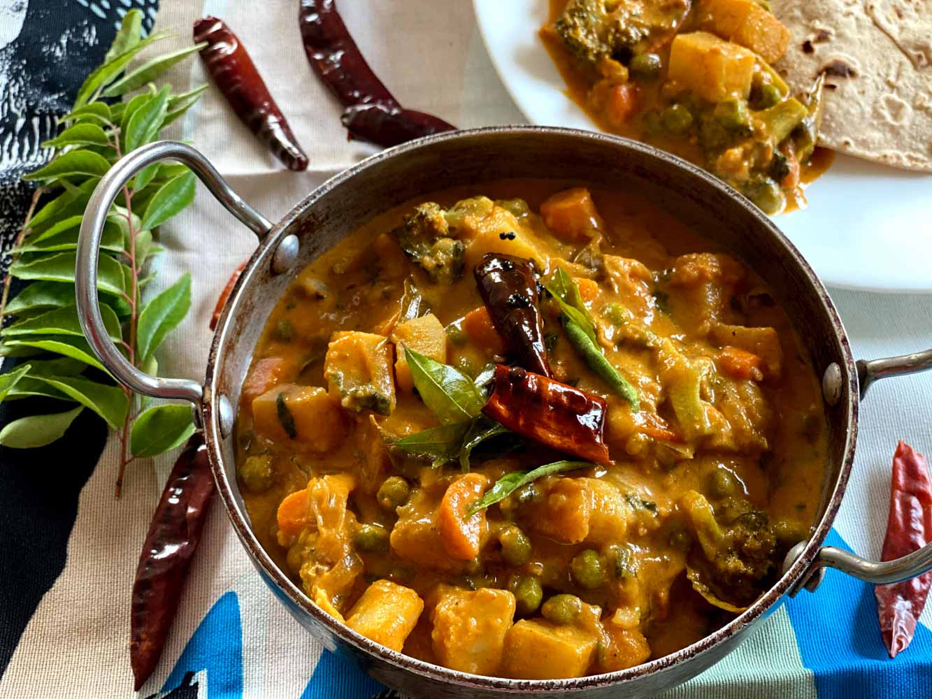 Indian Mixed Vegetable Curry with Coconut Milk | A Little Bit of Spice